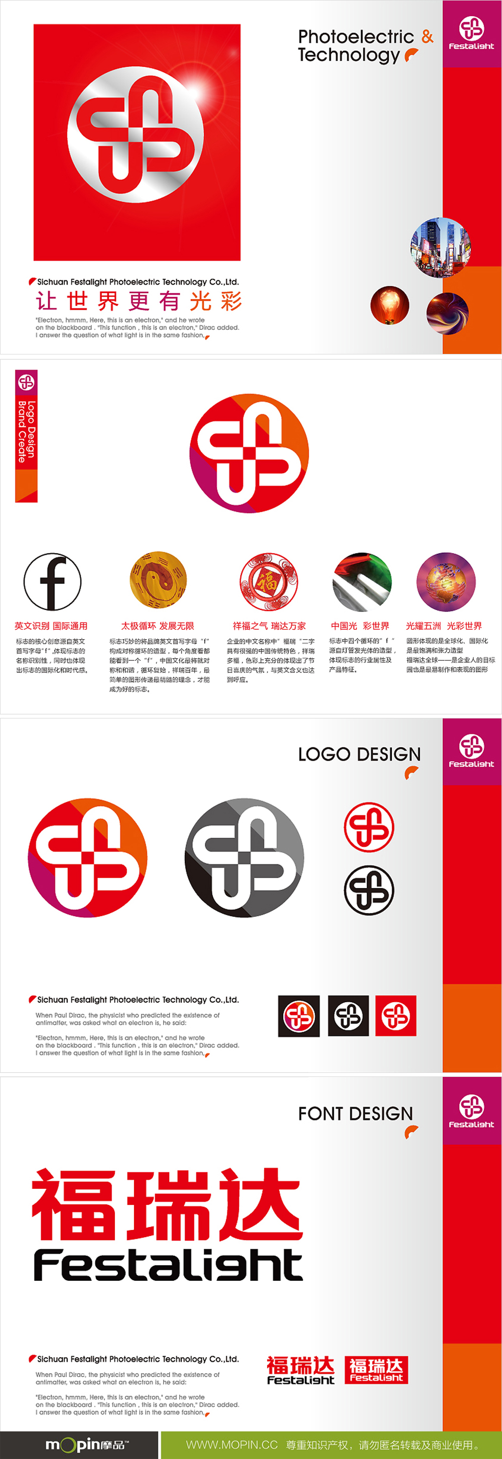 成都摩品,福瑞达光电，企业标志设计,公司VI设计,公司logo设计,企业画册设计,企业网页设计,www.mopin.cc 
