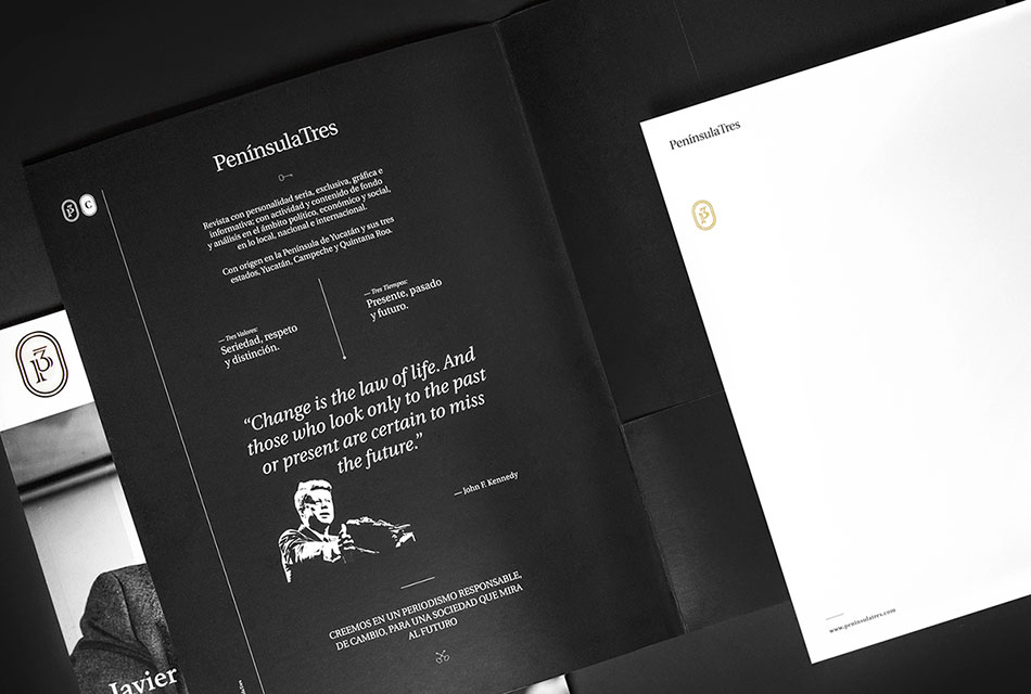 成都广告公司Pen&iacute;nsulaTres杂志 品牌形象设计 标志VI设计 