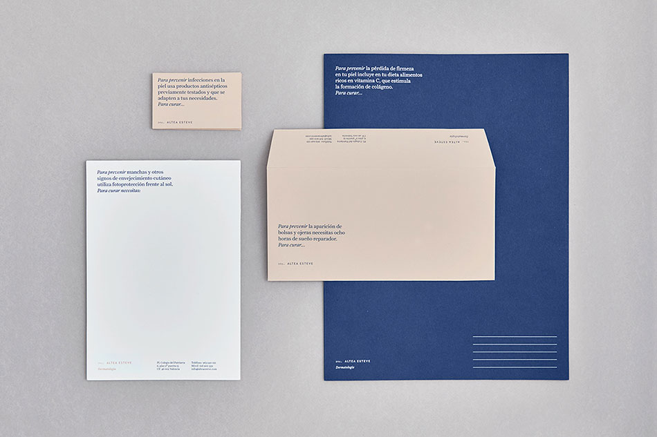 Altea Esteve皮肤科医疗诊所标志LOGO设计,品牌VI设计