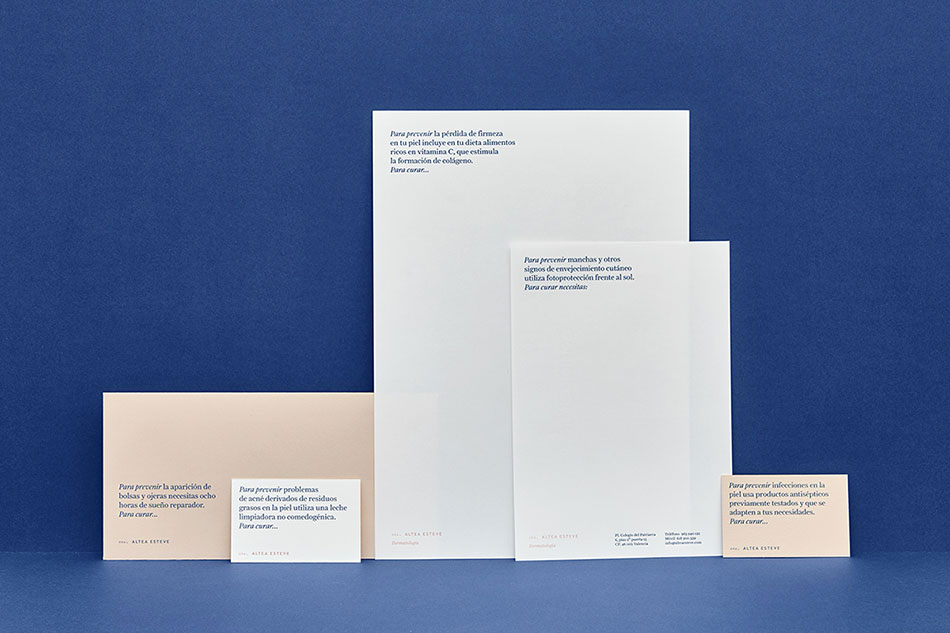 Altea Esteve皮肤科医疗诊所标志LOGO设计,品牌VI设计