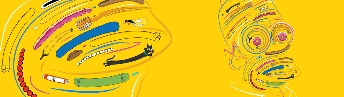 品牌形象设计,活动海报设计,公司VI设计,美国FXX网《辛普森一家》