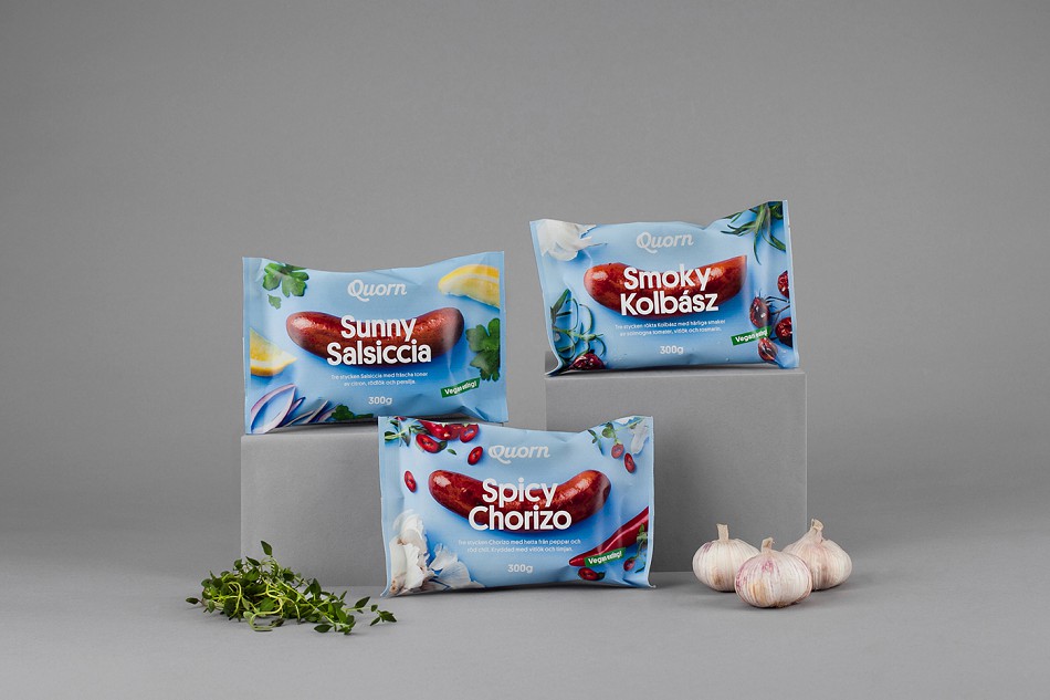 食品公司VI设计,品牌形象设计,素肉包装设计,Quorn植物素肉,www.mopin.cc