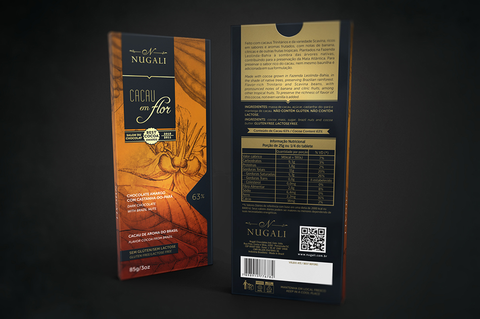 巧克力包装设计,品牌形象设计,Cacau em Flor NUGALI,摩品平面设计公司
